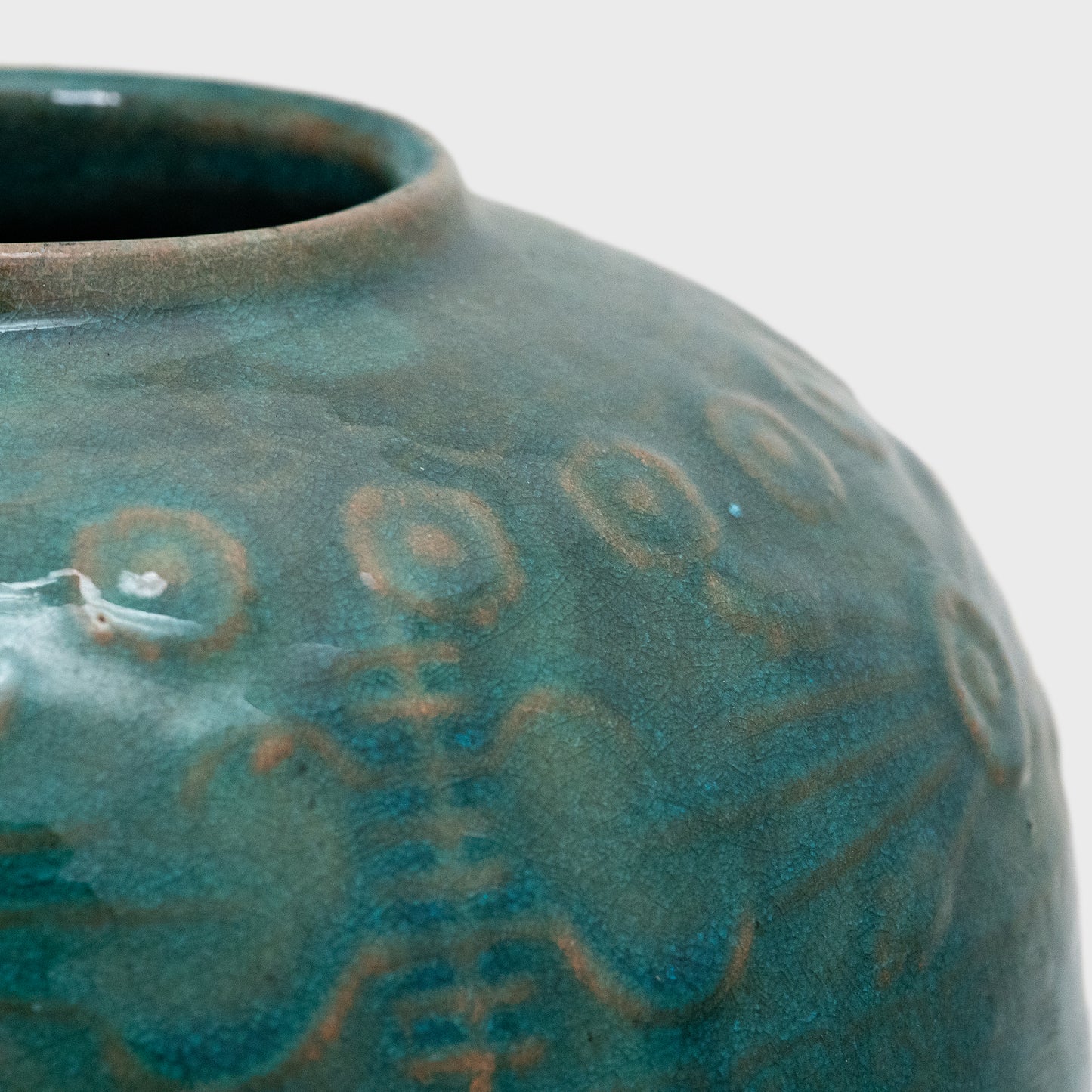 Hunan Jade Floral Relief Ginger Jar