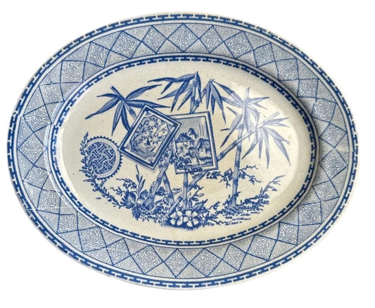 Antique J.M & Son 'Bamboo' Ironware Plate