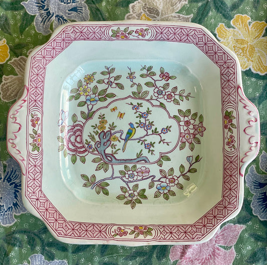 Vintage 'Singapore Bird' Square Platter