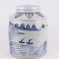 Village Scene Lidded Jar