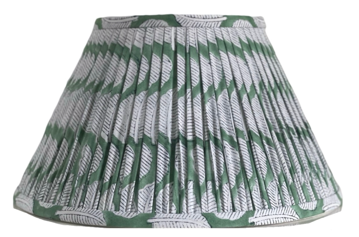 Leaf Block-Printed Lamp Shade