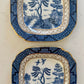 Vintage 'Blue Willow' Square Side Plates