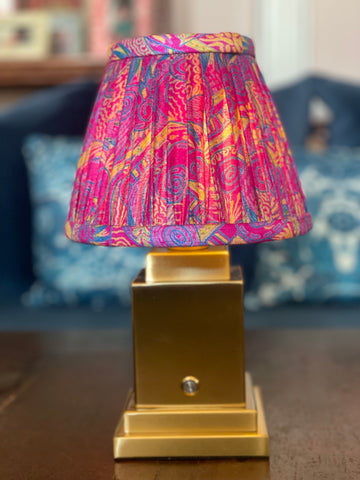 Luxe rechargeable lamp (with Adoni Sari shade)