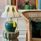 Palm & Polkadot Block-Printed Lamp Shade