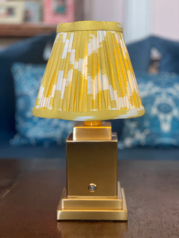 Luxe rechargeable lamp (with Dandelion Ikat shade)