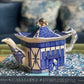 Vintage Blue & White 'Burleigh' Pagoda Teapot