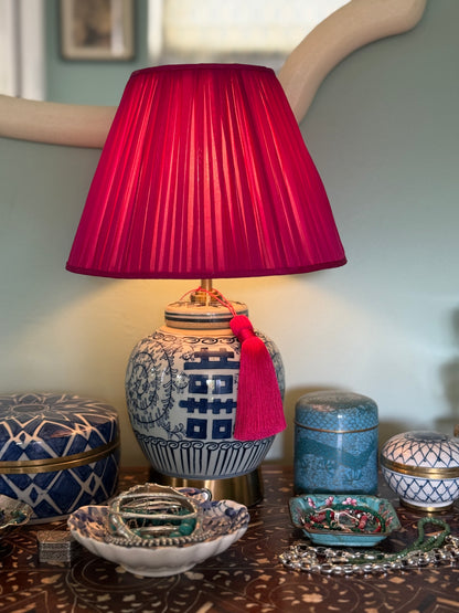 Magenta Silk Lamp Shade