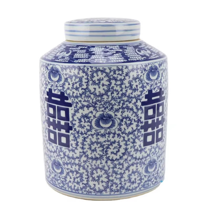 Double Happiness Round Jar