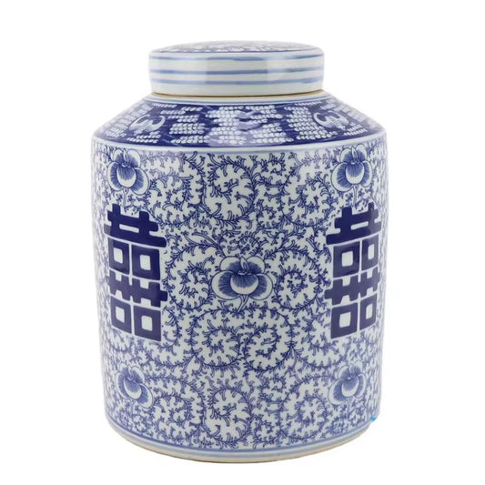 Double Happiness Round Jar