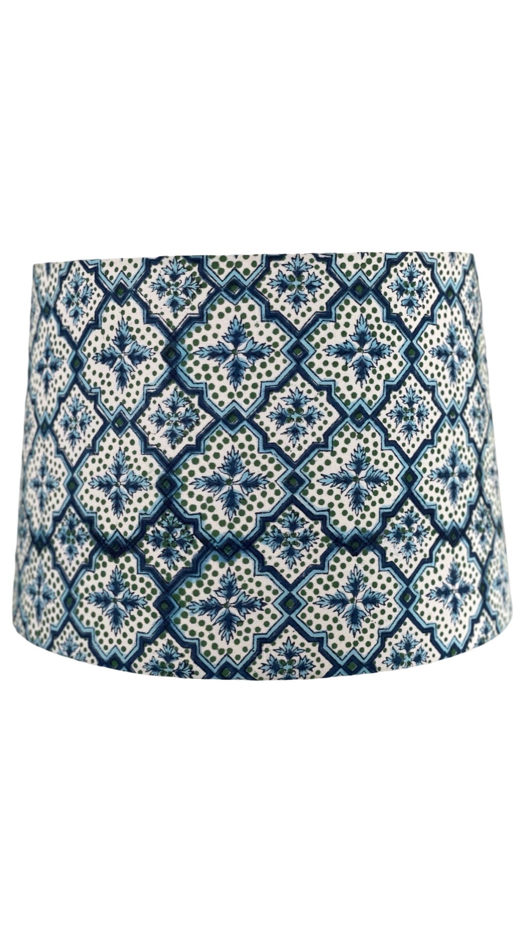 Delphinium Block-Printed [Hardback] Lamp Shade