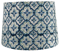 Delphinium Block-Printed [Hardback] Lamp Shade
