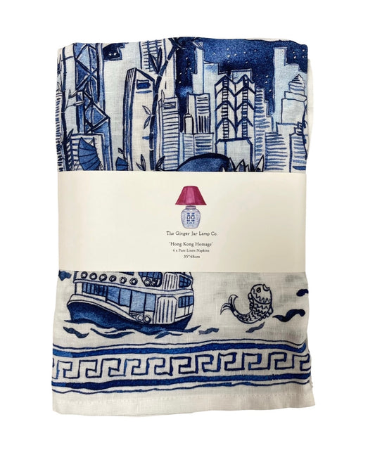 'Hong Kong Homage' Linen  Napkin Set