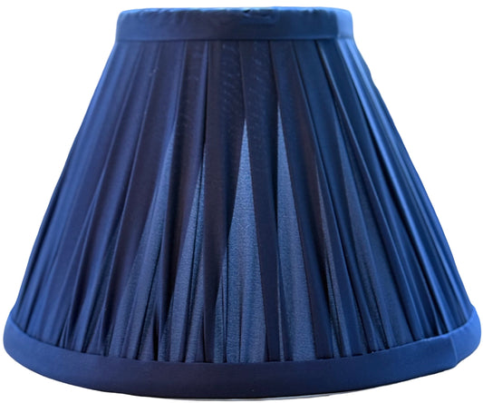 Navy Silk Lamp Shade
