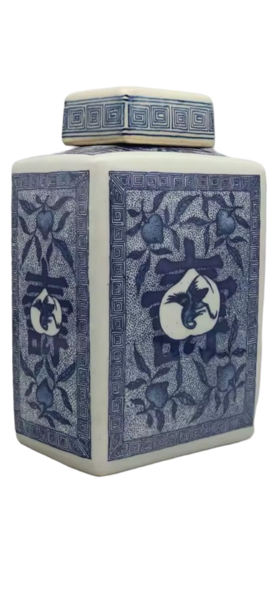 Blue & White Lidded Vase
