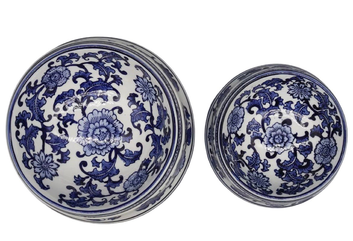 Blue & White Ceramic Pet Bowls