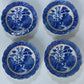 Vintage 'Blue Willow' Dinner Plates: set of 4