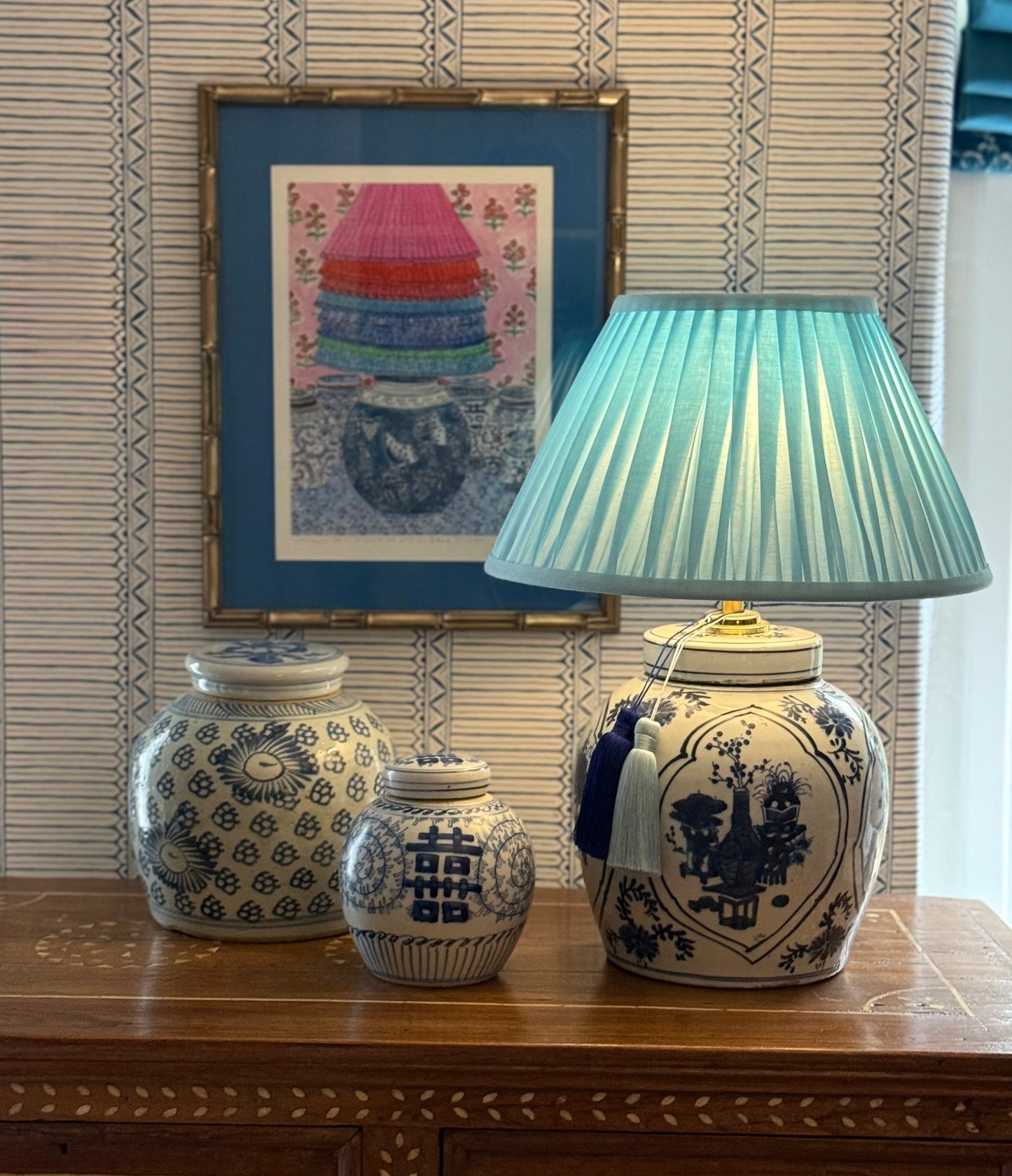 Buddha's Rose Ginger Jar Lamp