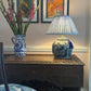 Indigo Wave Block-Printed Lamp Shade