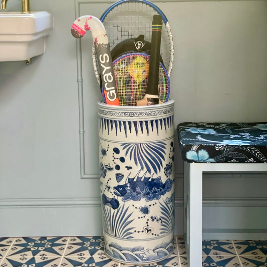 Carp Ceramic Umbrella Stand