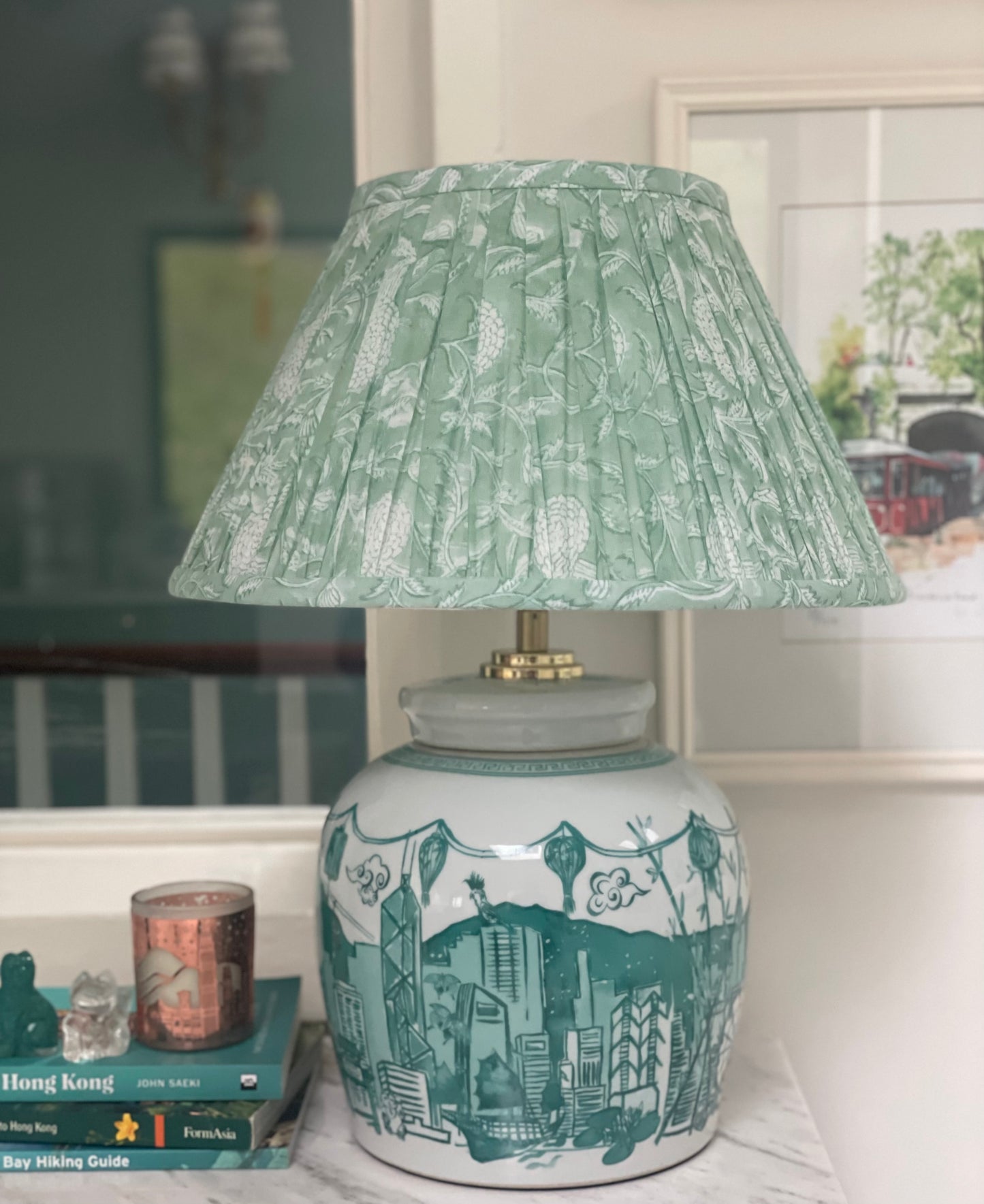 ‘Hong Kong Homage' Ginger Jar Lamp: Jade Green