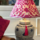 Carnation Silk Ikat Lamp Shade
