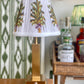 Pillar rechargeable lamp (with Palm Block-Print shade)