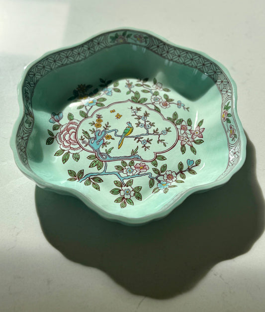 Vintage 'Singapore Bird' Scalloped Bowl