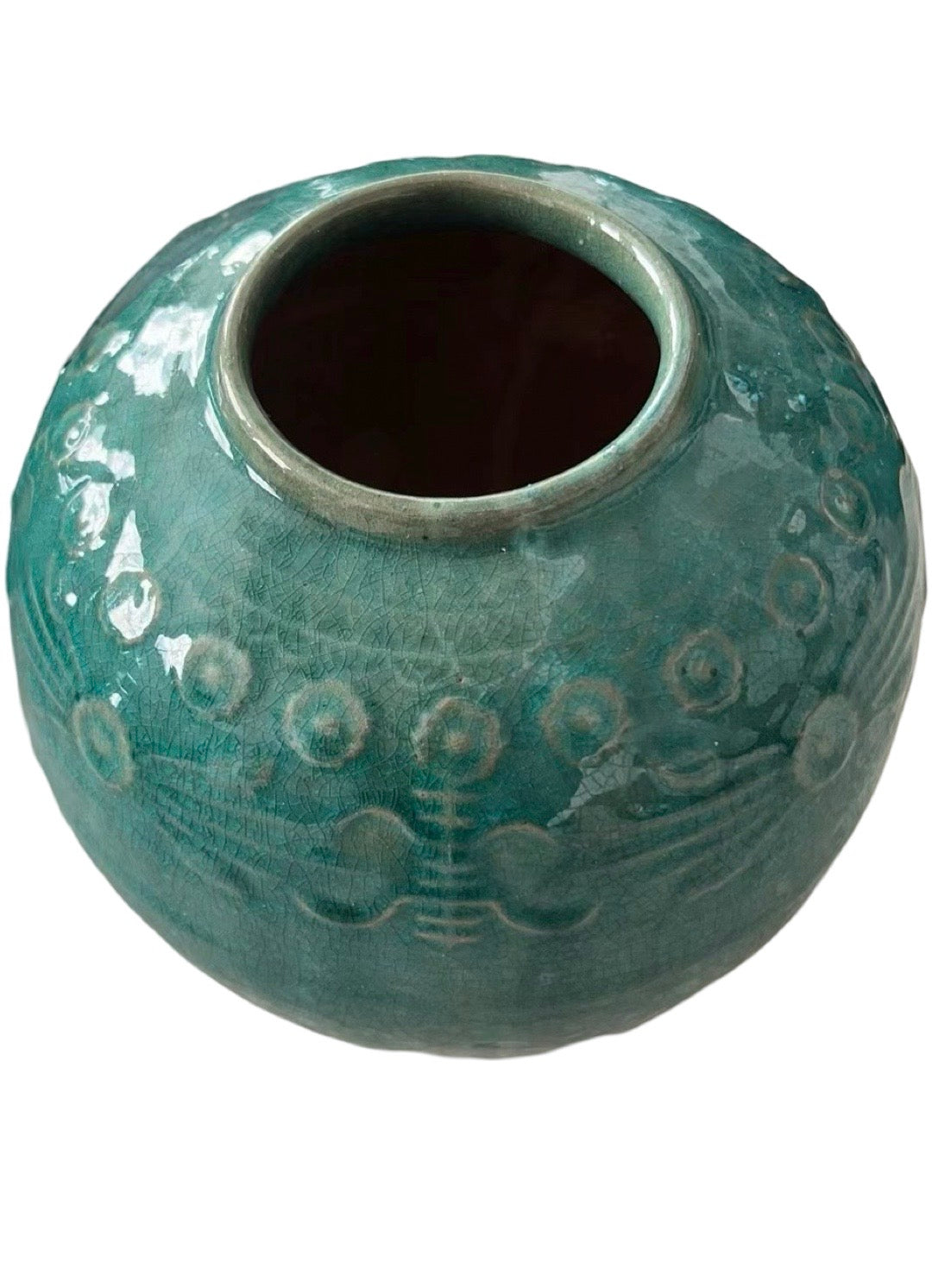 Hunan Jade Floral Relief Ginger Jar