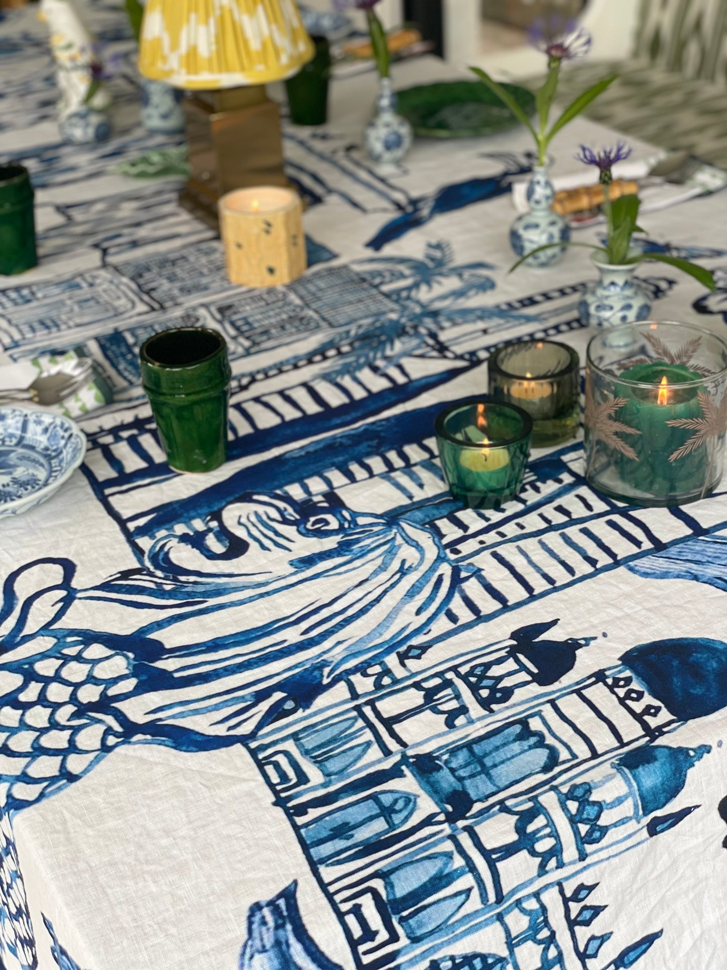 PRE-ORDER: 'Singapore Celebration' Linen Tablecloth