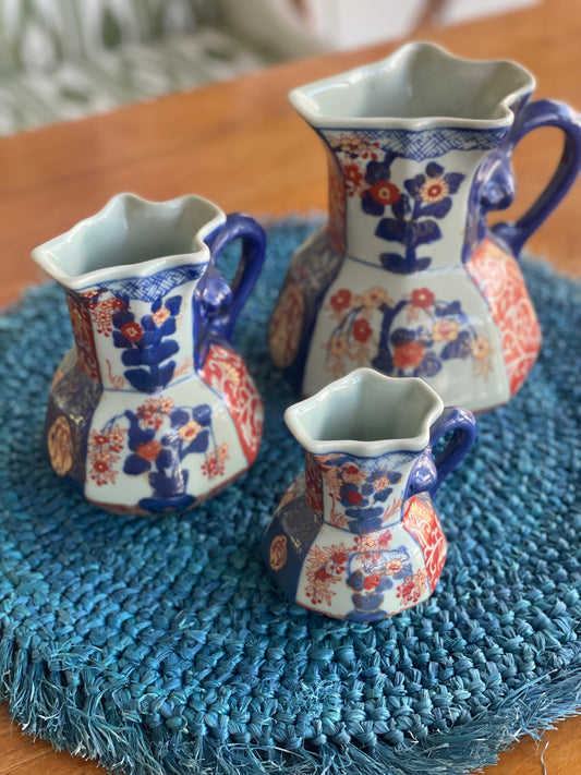Antique Ironstone Imari Jugs