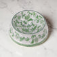 Green & White Ceramic Pet Bowl