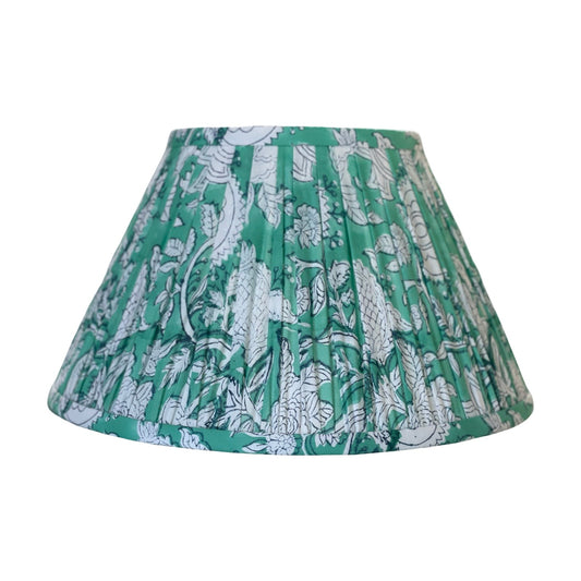 Spearmint Block-Printed Lamp Shade