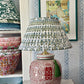 Coral Double Happiness Ginger Jar Lamp
