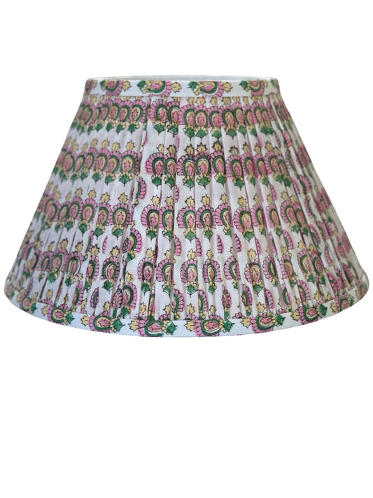 Zinnia Block-Printed Lamp Shade
