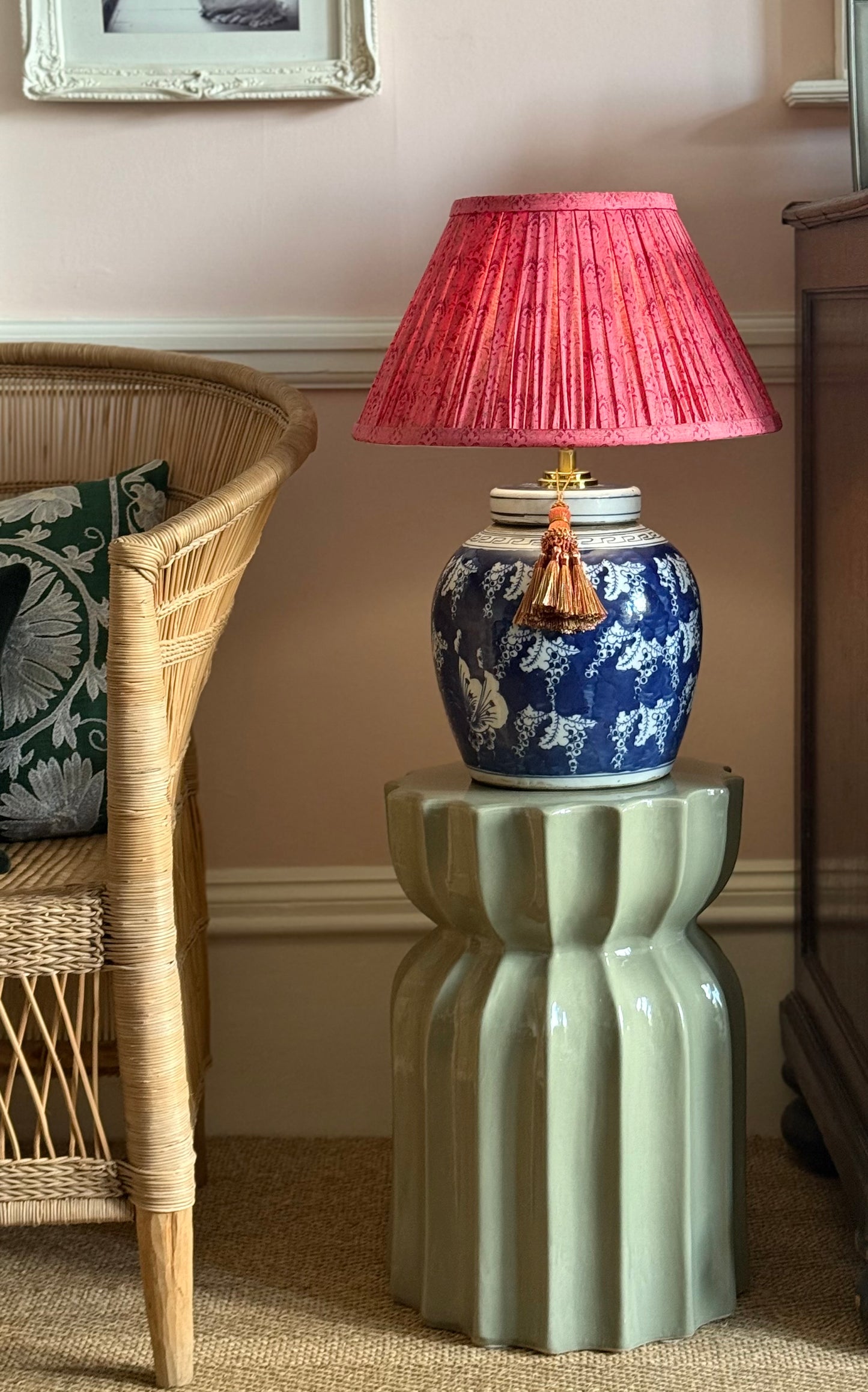 Butterflies Ginger Jar Lamp