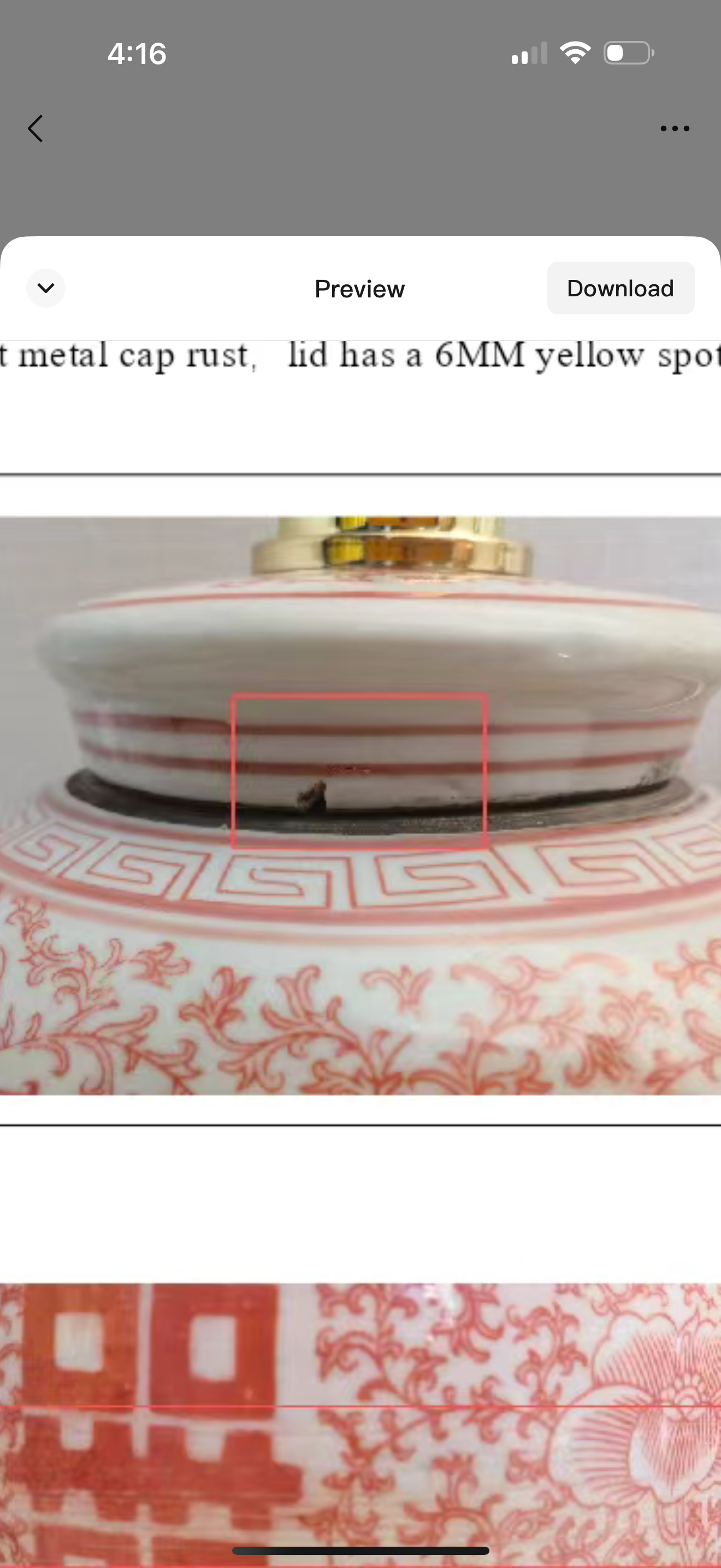 Coral Double Happiness Ginger Jar Lamp