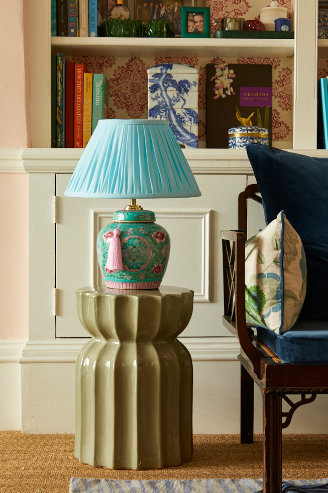 Famille Bleu Ginger Jar Lamp