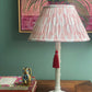 Coral Paisley Block-Printed Lamp Shade