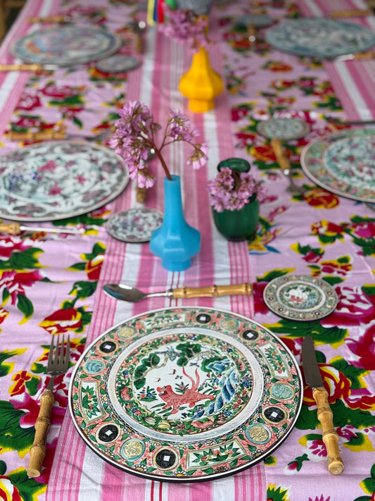 Antique Chinese Plates Placemat Set - Coloured