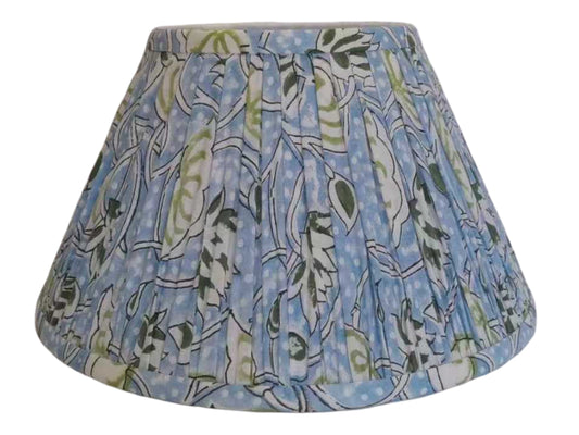 Lotus Block-Printed Lamp Shade