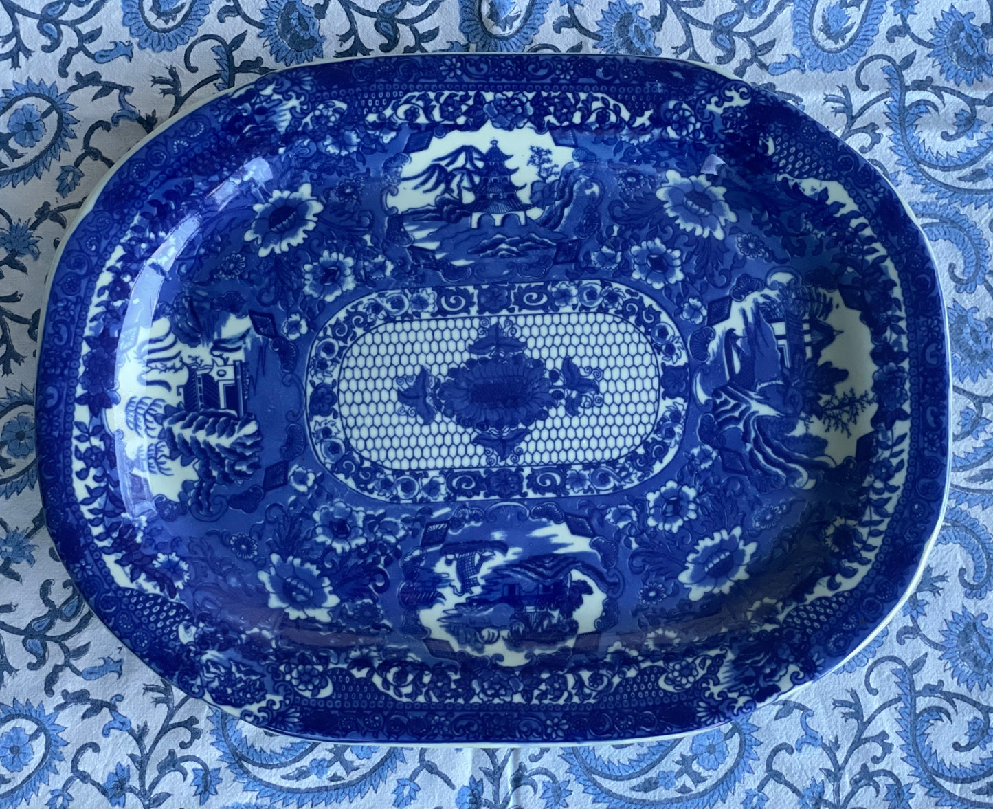 Antique Chinoiserie Victoria Ware Platter