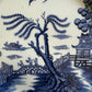 Vintage 'Blue Willow' Shallow Dinner Plates/Bowls: set of 5