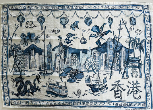 'Hong Kong Homage' Linen Tea Towel