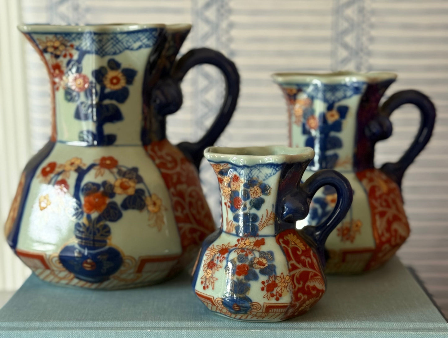Antique Ironstone Imari Jugs