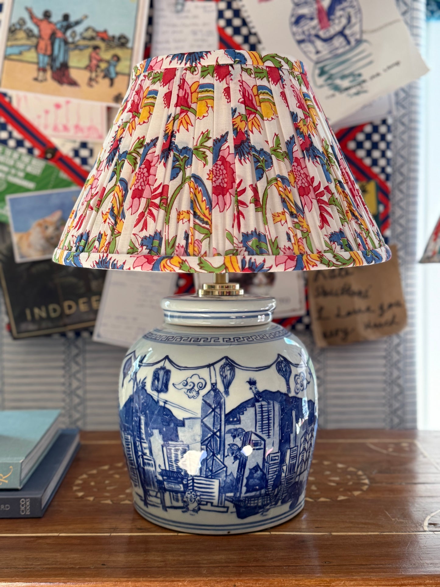 ‘Hong Kong Homage' Ginger Jar Lamp: Imperial Blue