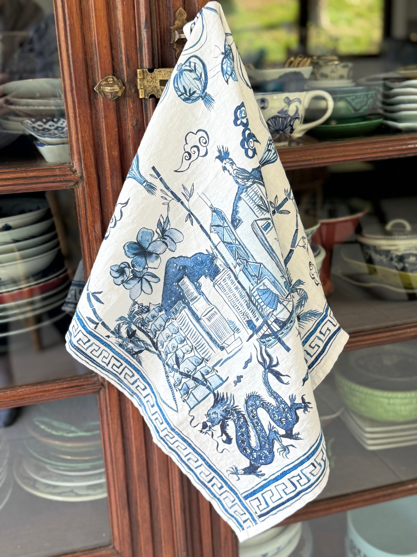 'Hong Kong Homage' Linen Tea Towel