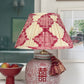Coral Double Happiness Ginger Jar Lamp