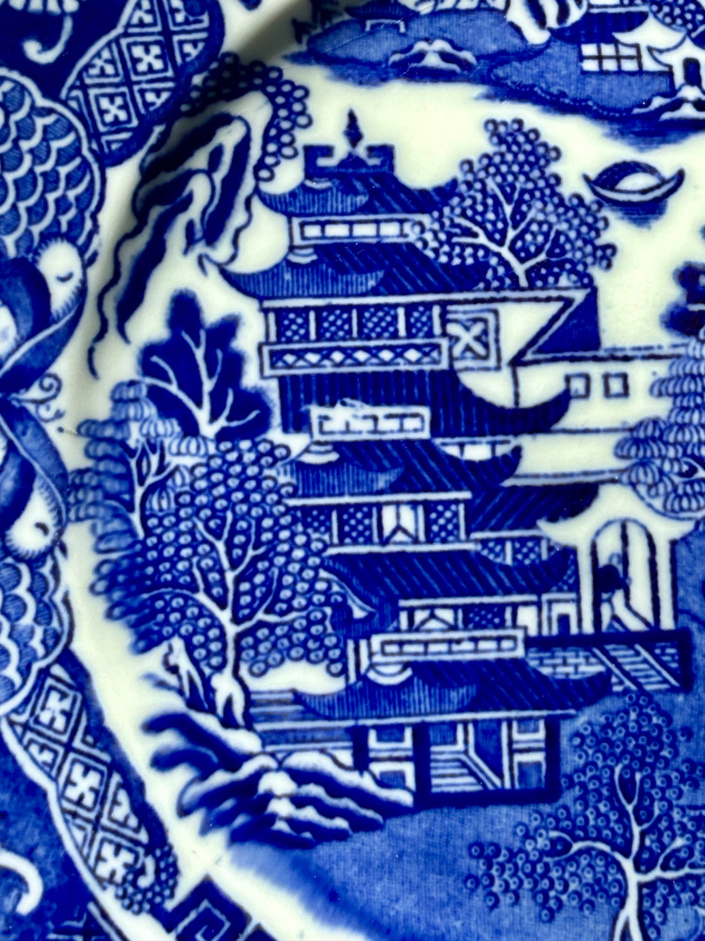 Antique Hammersley & Co. Blue Willow Side Plates