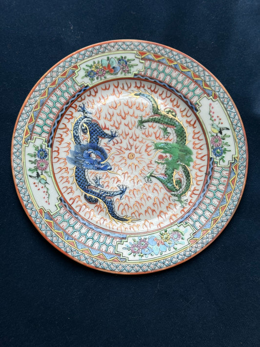 Qing Dynasty Dragon Plate