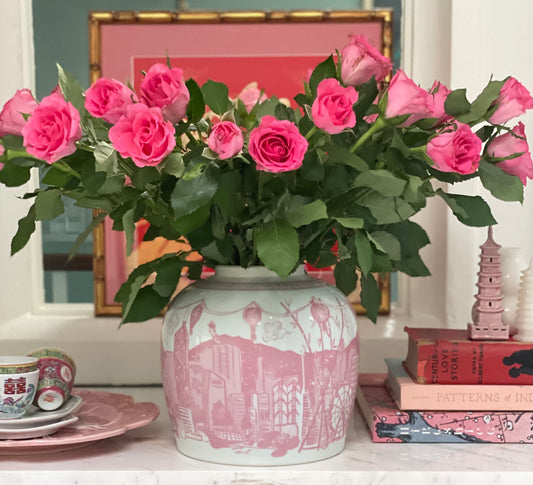 ‘Hong Kong Homage' Ginger Jar: Blossom Pink